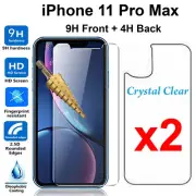 2pcs Tempered Glass 9H screen protector for Apple iPhone 11 PRO MAX Front + Back
