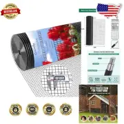 Durable Black Hardware Cloth 1/2" 19 Gauge - 24x50ft PVC Coated Fencing Roll