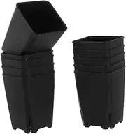 Toyvian 20pcs Square Plastic Flower Planter Pots Nursery Plant Containers for Seedlings for Root Growth for Roses Vegetables and Gardening