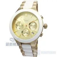 在飛比找Yahoo!奇摩拍賣優惠-【錶飾精品】DKNY手錶 NY8258 陶瓷錶 金面 三眼計