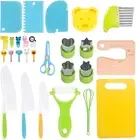 27 Pieces Kids Safe Knife Set, Montessori Kitchen Tools for Toddlers, Kids Cooki