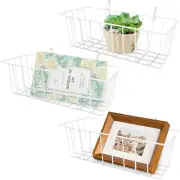 3 Pack Wire Baskets,Metal Wire Storage Basket,Wall Hanging Bin and Display Baske