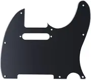 zolyet Pickguard Pick Guard 3Ply Construction for Standard Modern Style Electric Guitar Black