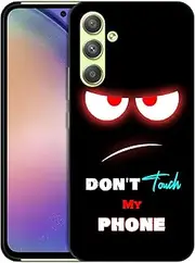 [GlamCase] for Samsung Galaxy A54 5G Case, Galaxy A54 5G Case - Don'T Touch My Phone Design Printed Slim & Sleek Cute Plastic Hard Snap on Designer Back Phone Case/Cover for Samsung A54 5G. Multicolor