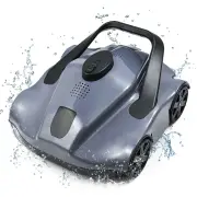 Automatic Robotic Pool Cleaner IPX8 Cordless Robotic Pool Vacuum for In Ground Flat Pools 5200mAh Battery for Max 100㎡ C