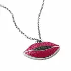 MARC JACOBS MADEMOISELLE DANGER BAUBLE PENDANT RED LIPS+CRYSTALS WATCH-MBM7042