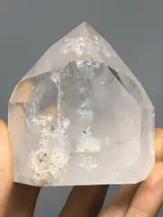 Clear Quartz Polished Tower Point LARGE 12.7oz Brazil Reiki Crystal N30
