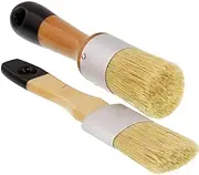 2pcs/Set Chalk Paint for Furniture Wax Brush Kit Stencil Brush Wax Brushes for Furniture Wood Chalk Paint Brushes Kids, B