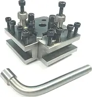 Buyohlic T37 Quick Change Tool Post Holder for Lathe Machine Tool (Block with 2 Standard Holder)