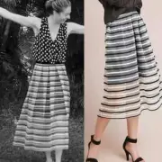 Anthropologie Eva Franco Striped Tulle Skirt size 6 new nwt