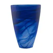A N' B Home Vase 11.8" Cylinder Simple Decorative Table/Centerpiece Glass Blue