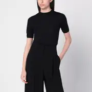 [Max Mara] Black wool crewneck sweater M Black