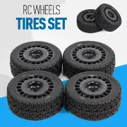 1/10 RC Rally Car Rubber Wheels Tires Set For Tamiya TT-01 TT-02 TT01E XV02 DF03