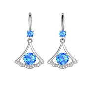 2PCS Copper Women's Fashion Jewelry Hollow Simple Skirt Long Tassel Hook Earrings