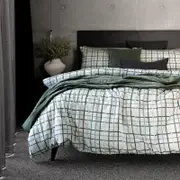 Bambury Campbell Blue Flannelette Quilt Cover Set