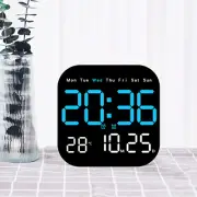 Large Digital Wall Clock w Square LED Remote Control Temperature Date Display