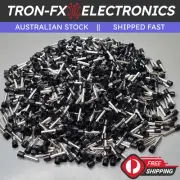 1000Pcs E6018 10AWG 6mm² BLACK Insulated Ferrule Bootlace Terminals Crimp