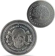 Imasoner Memento Mori Memento Vivere Coin | Stoic Reminder Challenge Coin | Inspirational Novelty Skull Token | Motivational Keepsake for Personal Growth & Reflection