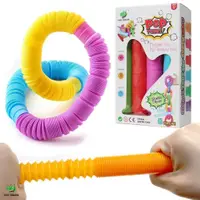 在飛比找蝦皮購物優惠-【壹點】幼兒伸縮管玩具 嬰幼兒聲音玩具 彩虹百變益智感官玩具