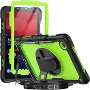 [Herize] Case for Lenovo Tab M11 2024 Tablet 11 Inch TB330FU/TB330XU with Screen Protector&Hand Shoulder Strap Shockproof Rugged Protective Cover W/Stand for Lenovo Xiaoxin Pad for Kids | Green
