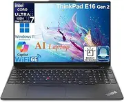Lenovo ThinkPad E16 G2 Business Laptop Computer, Intel 16-Core Ultra 7 155H (Beat i7-13705H), 64GB DDR5 RAM, 2TB PCIe SSD, 16" FHD+, WiFi 6E, Backlit Keyboard, Fingerprint Reader, W11 Pro, Vent-Hear