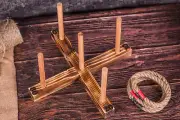 Camping Toys Hook and Ring Toss Wooden Games