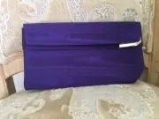 Pierre Hardy purple woven clutch gold accent purse