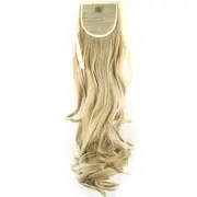 22" Dark Blonde Hair Extension Quality Synthetic Hair Ponytail Curly Wavy Blonde