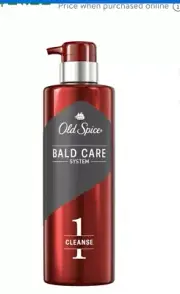 Old Spice Bald Care System Step 1 Cleanse Daily Exfoliation Scalp Wash 2 Pk