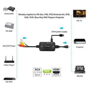 【優選百貨】三色線av轉hdmi切換器線TV dvd 高清老電視顯示器屏音頻線連接線HDMI 轉接線 分配器 高清