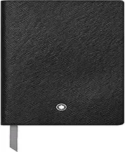 Montblanc Fine Stationery 118036 Notebook Black Leather Cover Lined Pages 14 x 9 cm
