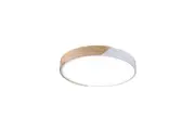 Ellington Metal Wood Modern Ceiling Light Lamp Large/White