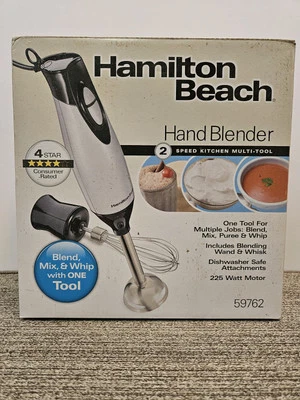Hamilton Beach 2-Speed 225W Hand Blender with Whisk Attachment 59762