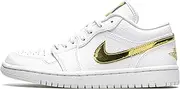 [Jordan] WMNS Air 1 Low Se White Metallic Gold Womens Cz4776 100 - Size