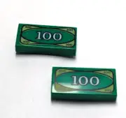 Lego - Minifigure Utensil - Lot of 2 - Green, Money