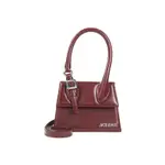 [Jacquemus] Jacquemus-Burgundy Leather Le Chiquito Moyen Boucle Handbag-Donna OS OS