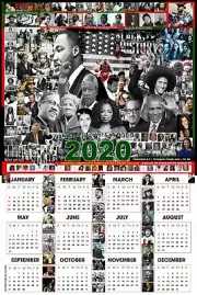 Collectors Black History Poster CALENDAR 2020 (f)- Ultimate fan Kobe Bryant (b)