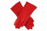 Dents Womens Emma Three-Point Leather Gloves - Berry Red