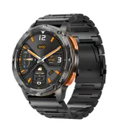 1.43 Inch Amoled Round Screen Steel Strap Smart Watch Black Smart Watches