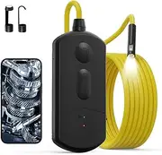 FISHOAKY Endoscope Camera Dual Lens, Wireless Endoscope Inspection Camera 1080P HD with 7 LED Lights, IP67 Waterproof, for Smartphone/Tablet(11.5ft)