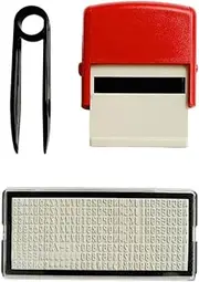 Tadill Self Inking Stamp Printing Stamp Compact Detachable Professional Inking Stamp DIY Custom DIY Stamp Kit for Hobby Teachers, Red, 14mmx38mm