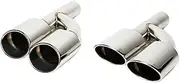 2pcs(L+R) Car Chrome-plated Exhaust Systems Muffler Tip Tail Tip Compatible For Benz C63 C65 W204 2008-14 AMG Style