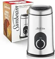 Sunbeam EM0405 Multigrinder II | Coffee Grinder, Herb Grinder And Spice Grinder | 165W | One-Touch Control | Brushed Stainless Steel