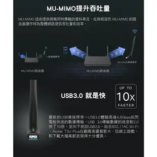 TP-LINK Archer T3U Plus 1300Mbps wifi網路 USB無線網卡