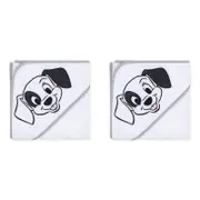 2PK Disney Dogs Print Hooded Towel Baby Nursery Decor