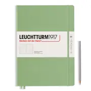 Notebook Hardcover Master Slim, Dotted, 123 Numbered Pages (Sage) - A4+