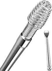 Ear Wax Removal,Ear Cleaning Tool,360°Stainless Steel Spiral Ear Wax Cleaner Earwax Removal Kit Silver