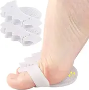 FmtwPhn Toe Dividers - 2X Silicone Overlapping Toe Separator - Foot Corrector Cushion Forefoot Half-Size Pad for Pedicure High Heels Walking Home Women Yoga Running Dancing Men Exercise