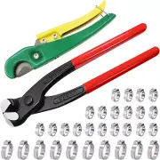 PEX Pipe Clamp Cinch Tool Ear Clamp Pliers and Pipe Cutter for 1/8"-1 1/4" Tube