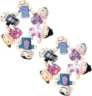 Toddmomy 2Sets Family Finger Puppets Mini Hand Puppets for Early Learning and Development Educational for Kindergarten and Home Activities